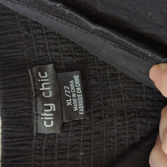 City Chic Scalloped Edge Black Midi Sundress - Picture 3 of 5